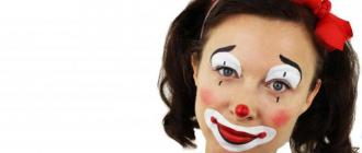 Trucco di un clown da “It Face painting di un clown sul viso