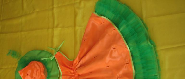 Costum de morcovi DIY pentru o fată (foto)